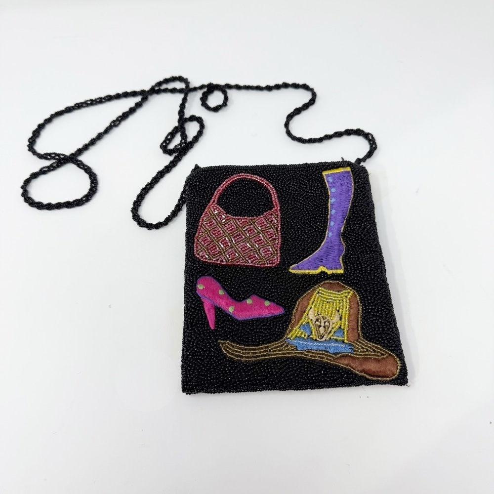 Hey Nine Beaded Crossbody Purse – Western Boot, Hat, & Handbag Design,
